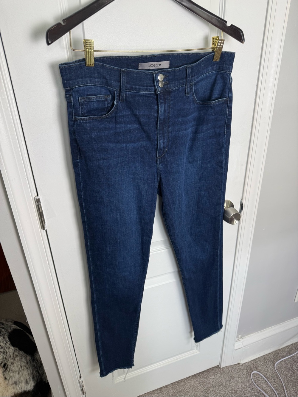 Joe's Jeans Dark Indigo High-Rise Skinny Jeans